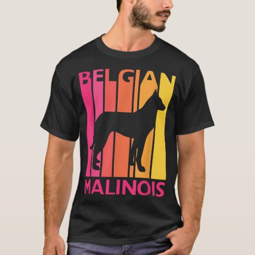 Retro Malinois Gift for Dog Lover Vintage Belgian  T_Shirt