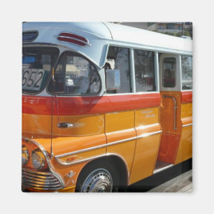Retro Malta bus Magnet