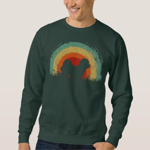 Retro Maltipoo Vintage Rainbow Dog Men Women  Sweatshirt