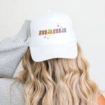 Retro Mama Trucker Hat<br><div class="desc">Custom printed apparel personalized with "mama" graphic in a cute retro font and boho rainbow colors. Use the design tools to edit the text or add your own photos to create a one of a kind custom t-shirt design. Select from a wide variety of t-shirts, tank tops and sweatshirts for...</div>