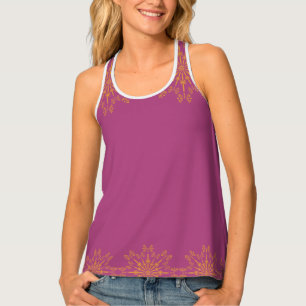 Retro Mandala Boysenberry Tank Top