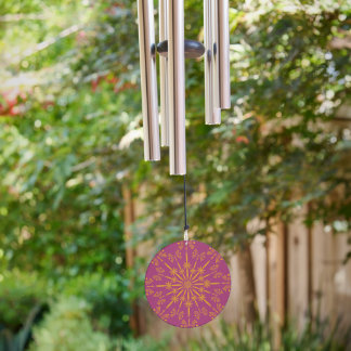 Retro Mandala Boysenberry Wind Chime