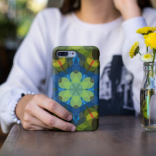 Retro Mandala Flower Green Blue and Orange iPhone 11 Case