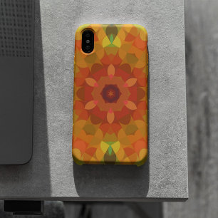 Retro Mandala Flower Orange Yellow and Green iPhone 11 Case