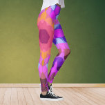 Retro Mandala Flower Pink Orange and Purple Leggings<br><div class="desc">This retro mandala design features pink,  orange,  and purple in a flower pattern. Funky and vibrant visuals for anyone who likes bright colors!</div>