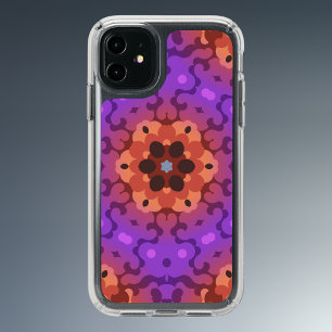 Retro Mandala Flower Purple and Red Speck iPhone 11 Case