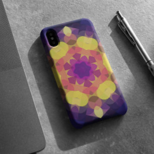 Retro Mandala Flower Yellow Pink and Purple iPhone 11 Case