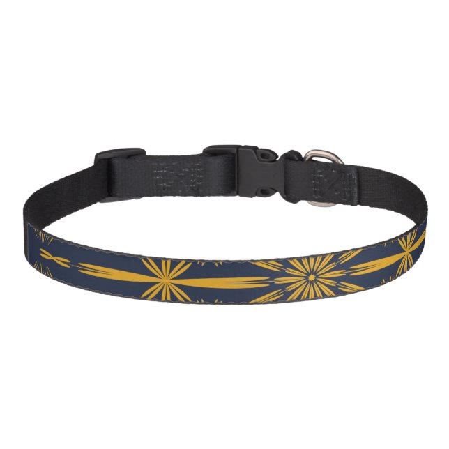 Retro Mandala Midnight Pet Collar (3 Sizes) (Front)