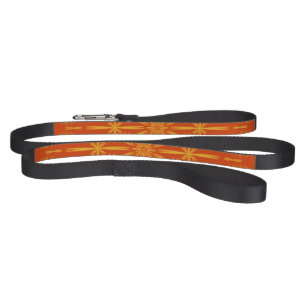 Retro Mandala Papaya Pet Leash