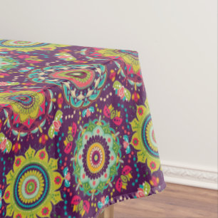 Retro Mandala Pattern Tablecloth