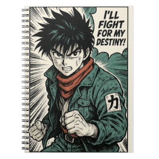 Retro Manga Anime Notebook Spiral Journal