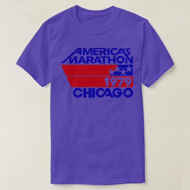 Retro Marathon Chicago 1970 Americas Marathon T-Shirt (Design Front)