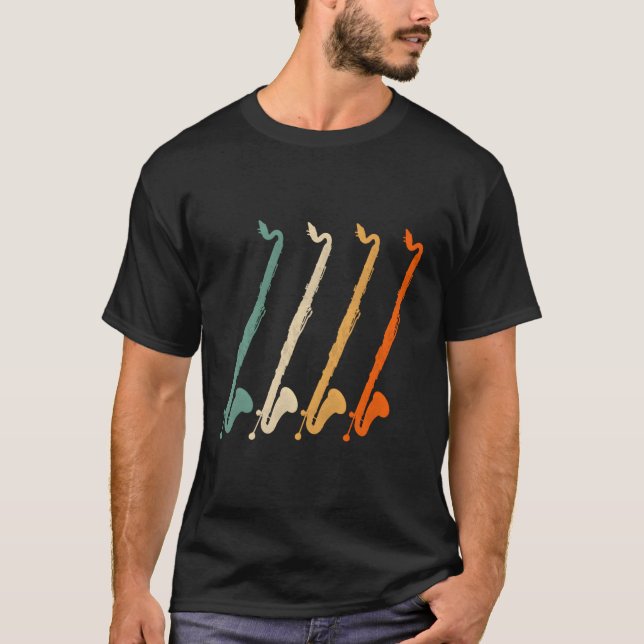 Retro Marching Band Bass Clarinet T-Shirt (Front)