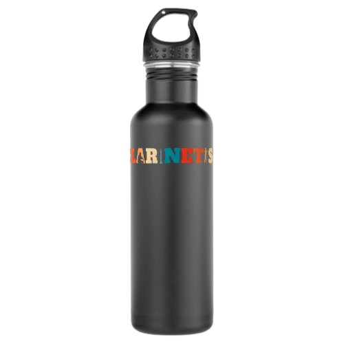 Retro Marching Band Clarinet _ Vintage Clarinet Cl Stainless Steel Water Bottle