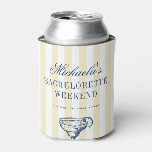 Retro Margarita Preppy Bachelorette Party Can Cooler