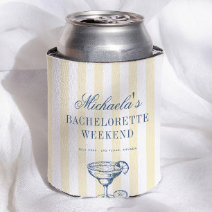 Retro Margarita Preppy Bachelorette Party Can Cooler