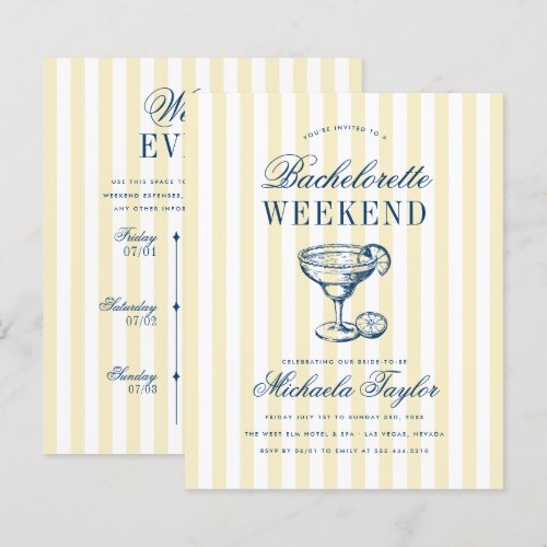 Retro Margarita Preppy Budget Bachelorette Weekend