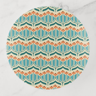 Retro marigolds trinket tray