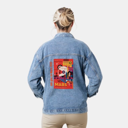 Retro Mars Historic Sites _ see you there 2037 Denim Jacket