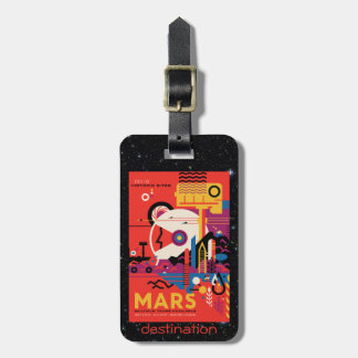 Retro Mars Historic Sites space tourism Luggage Tag