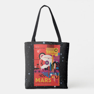 Retro Mars Historic Sites space tourism Tote Bag