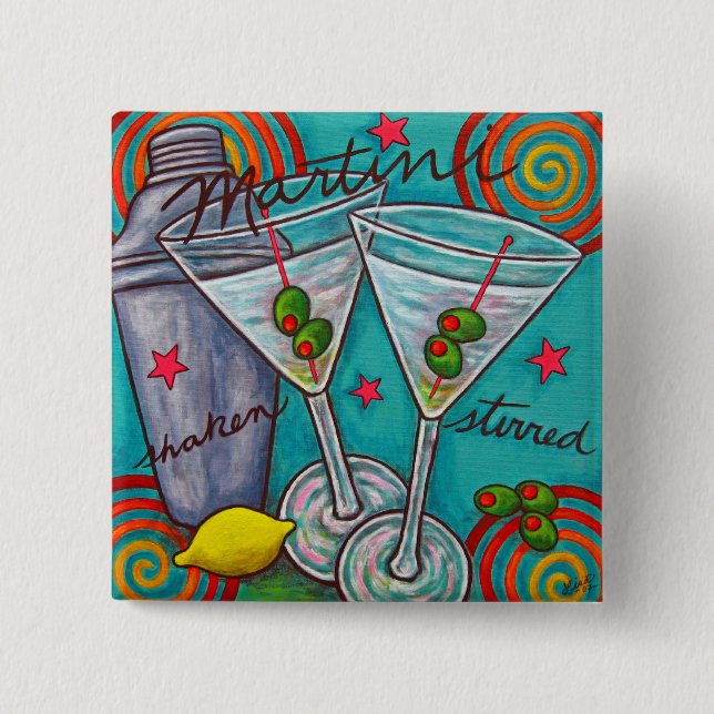 Retro Martini Button (Front)