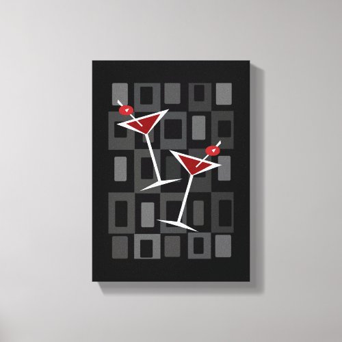 Retro Martini Canvas Print