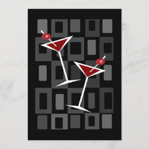 Retro Martini Cocktail Party Invitations