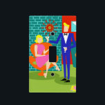 Retro Martini Couple Light Switch Cover<br><div class="desc">This Retro Martini Couple Light Switch Cover looks like a scene out of a romantic comedy. The setting of this 1960's style, minimalist art design is an elegantly decorated, mid century modern house or apartment. The cast is an attractive couple enjoying an evening filled with sparkling conversation, good music and...</div>
