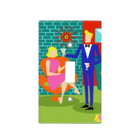 Retro Martini Couple Light Switch Cover