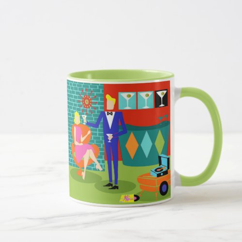 Retro Martini Couple Mug