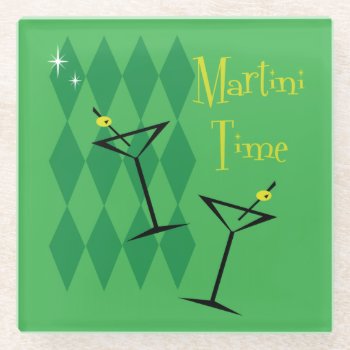 Retro Martini Glass Coaster by WaywardMuse at Zazzle