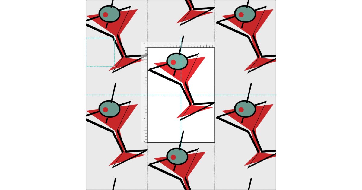 Retro Martini Glass Fabric Zazzle