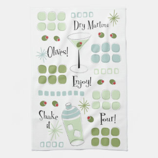 Retro Martini Mid-Century Modern Kitchen Towel