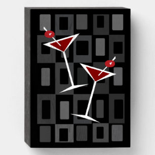 Retro Martni Wooden Box Sign