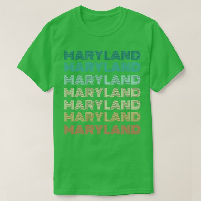 Retro Maryland Vintage American States Gifts  T-Shirt (Design Front)
