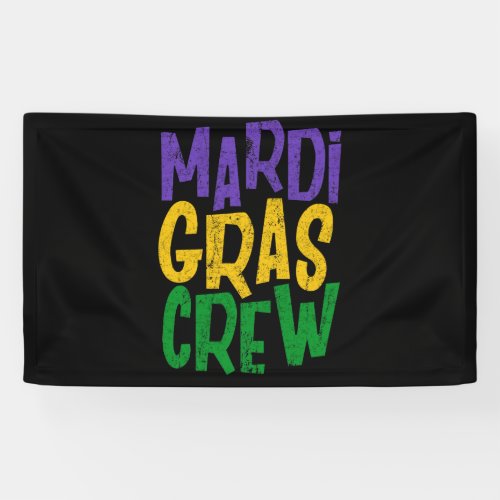Retro Masquerade Mardi Gras Crew Beads Parade Banner