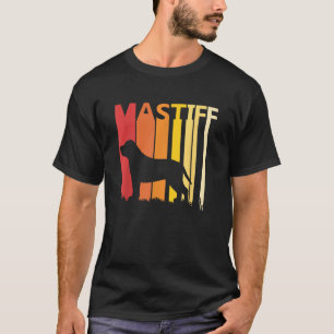 Retro Mastiff Dog Merry Christmas Gift T-Shirt