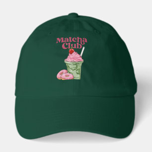 Retro Matcha Club Aesthetic Baseball Hat - Cute Vi