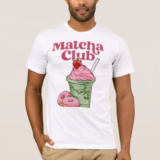 Retro Matcha Club Aesthetic T-Shirt - Cute Vintage