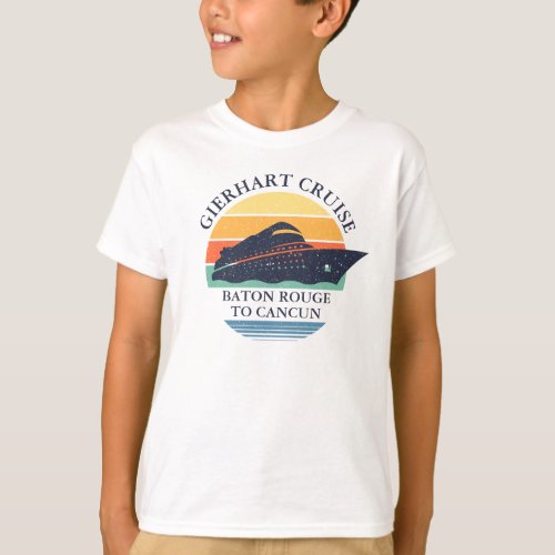 Retro Matching Family Cruise Personalized Vacation T_Shirt