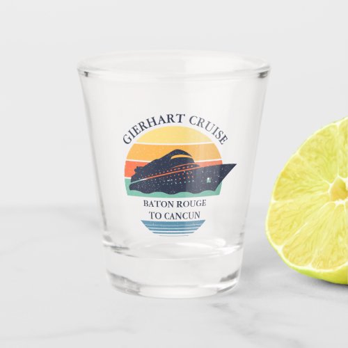 Retro Matching Family Cruise Ship Keepsake Shot Glass