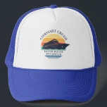 Retro Matching Family Cruise Trip Custom Trucker Hat<br><div class="desc">Matching retro cruise ship retro design for the whole family on a well deserved vacation. Would look great in the family photos and makes a great keepsake. Simply add your family name,  the departure port and destination or add the year of the cruise by clicking the "Personalize" button.</div>