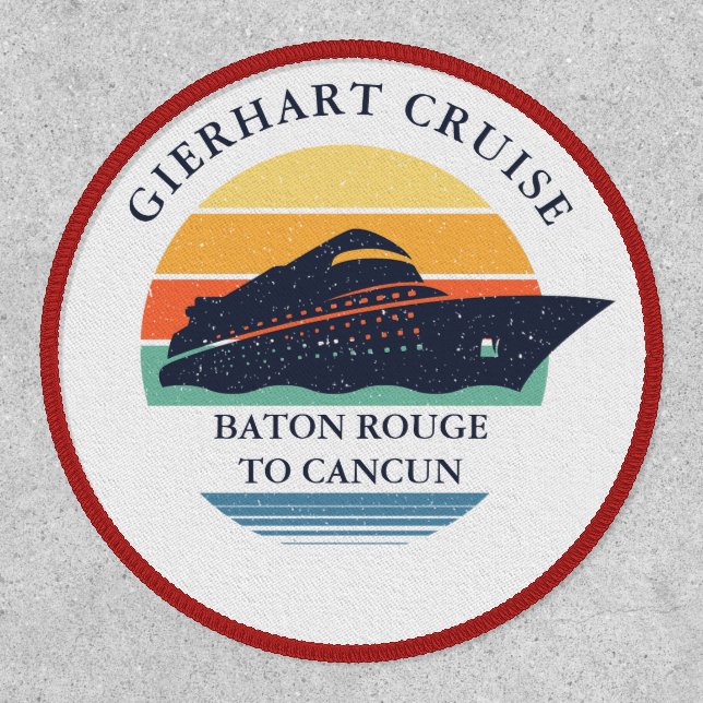 Retro Matching Family Cruise Trip Personalized Patch (Front)