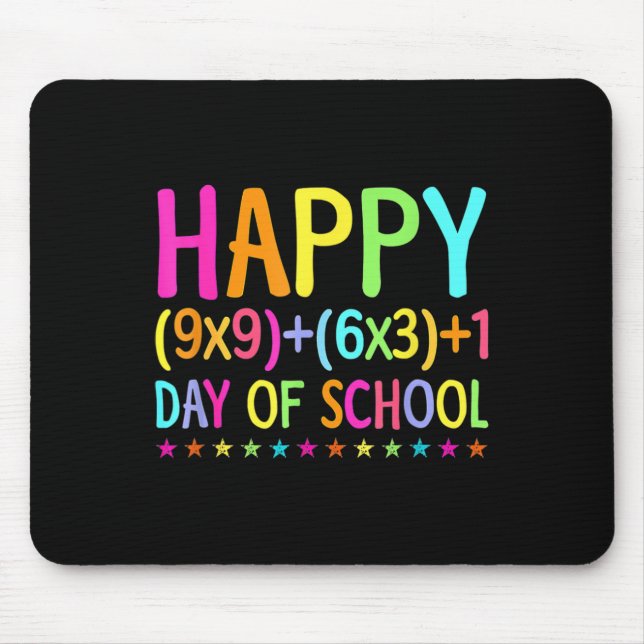 Retro Math Formula 100 Days Of School  Teacher Boy Mouse Pad (Front)