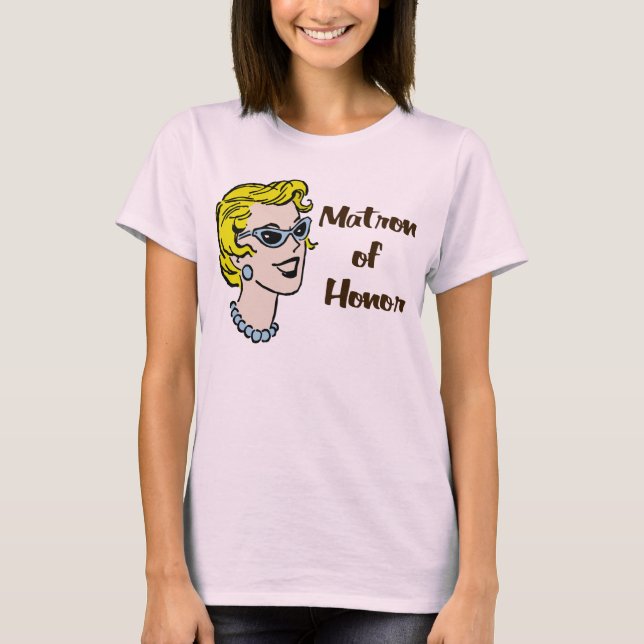 Retro Matron Of Honor T-Shirt (Front)