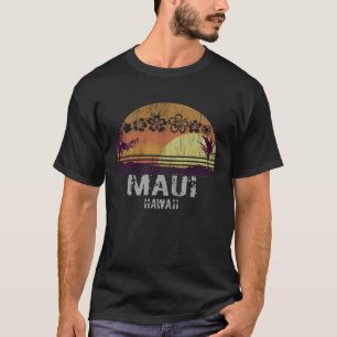 Retro Maui Hawaii Beach Sunset Vintage T-Shirt