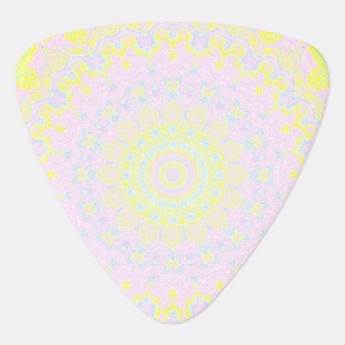 Retro Maximalist Trippy Bright Pastel Mandala Guitar Pick