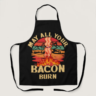 Retro May All Your Bacon Burn Apron