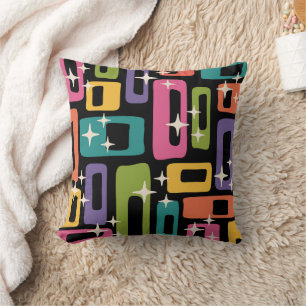 Retro MCM Abstract Atomic Age Pattern Throw Pillow